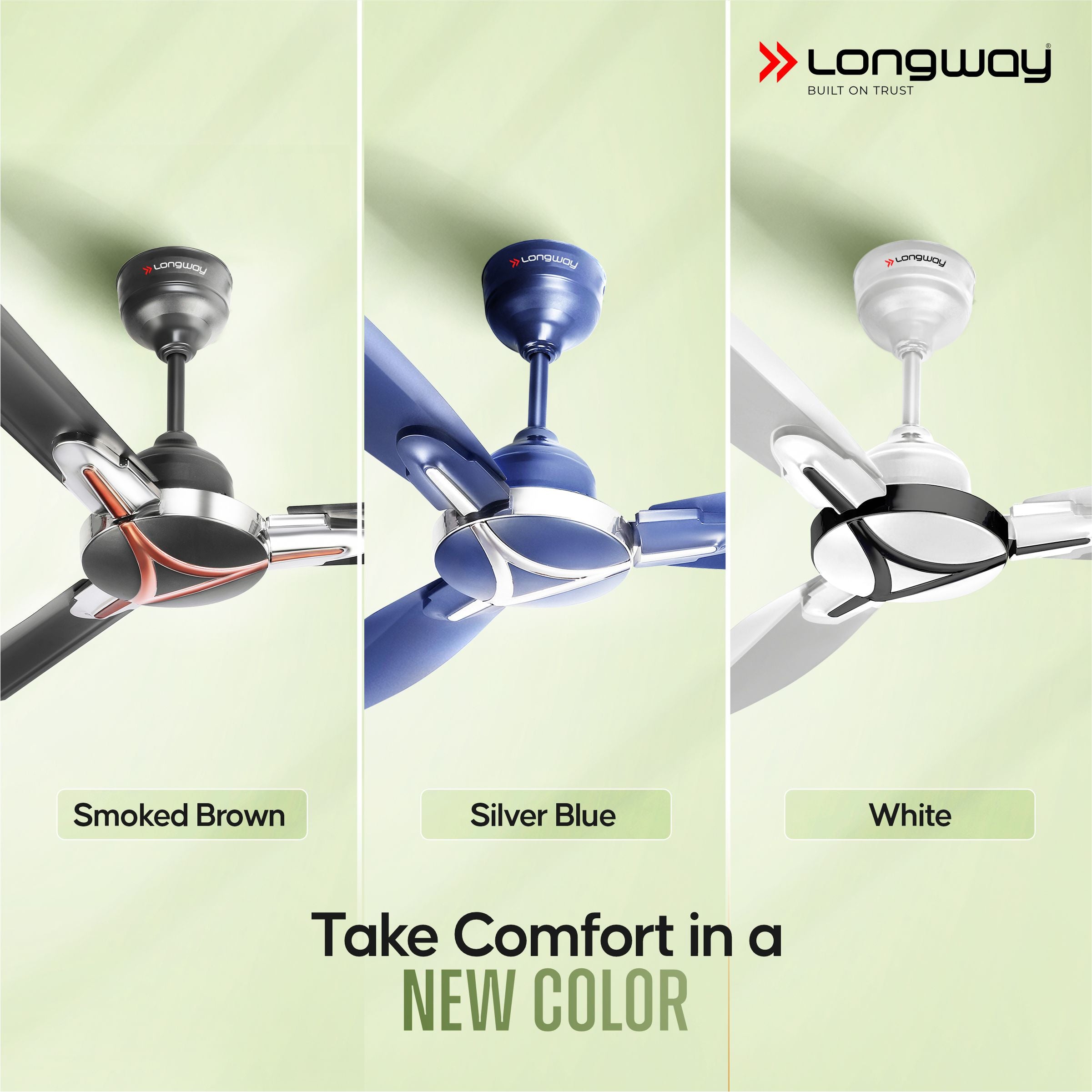 Longway Zephyr 1200 mm BLDC Ceiling Fan with Remote Control | BEE 5 Star Rated Energy Efficient | Ultra High Speed 3 Blade Anti-Dust Decorative Ceiling Fan | 3 Years Warranty (Smoked Brown, Pack of 1)