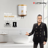Longway Superb 15 Ltr 5 Star Rated Automatic Storage Water for Home, Water Geyser, Water Heater, Electric Geyser with Multiple Safety System & Anti-Rust Coating | 1-Year Warranty | (Ivory, 15 Ltr)