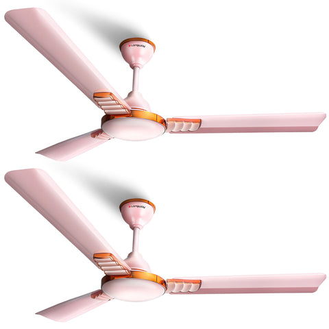 Longway Wave P2 1200 mm/48 inch 400 RPM Ultra High Speed 3 Blade Star Rated Anti-Dust Decorative Ceiling Fan (Pack of 2)