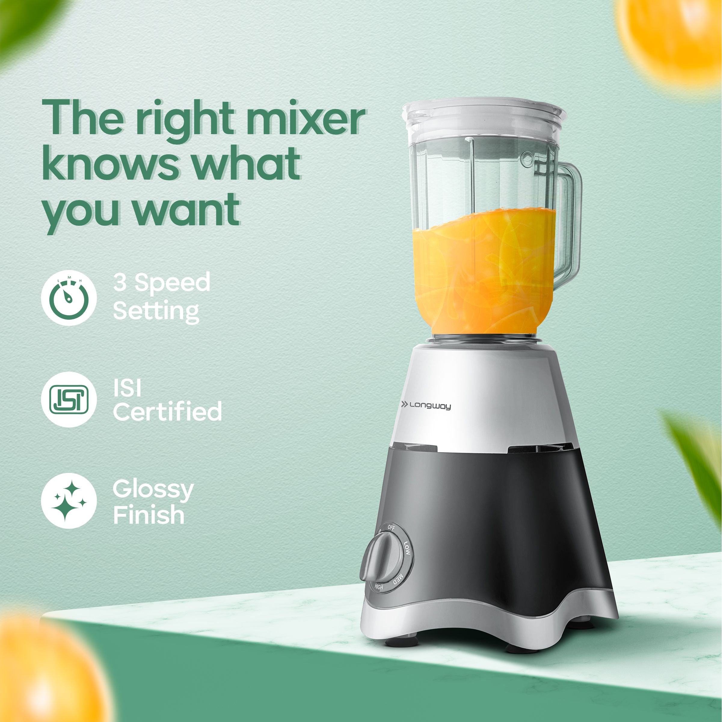 Longway Super Dlx 750 Watt Juicer Mixer Grinder with 4 Jars for Grinding, Mixing, Juicing with Powerful Motor | 1 Year Warranty | (Black & Gray, 4 Jars)