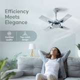 Longway Starlite-1 P1 600 mm/24 inch Ultra High Speed 4 Blade Anti-Dust Decorative Star Rated Ceiling Fan (Pack of 1)