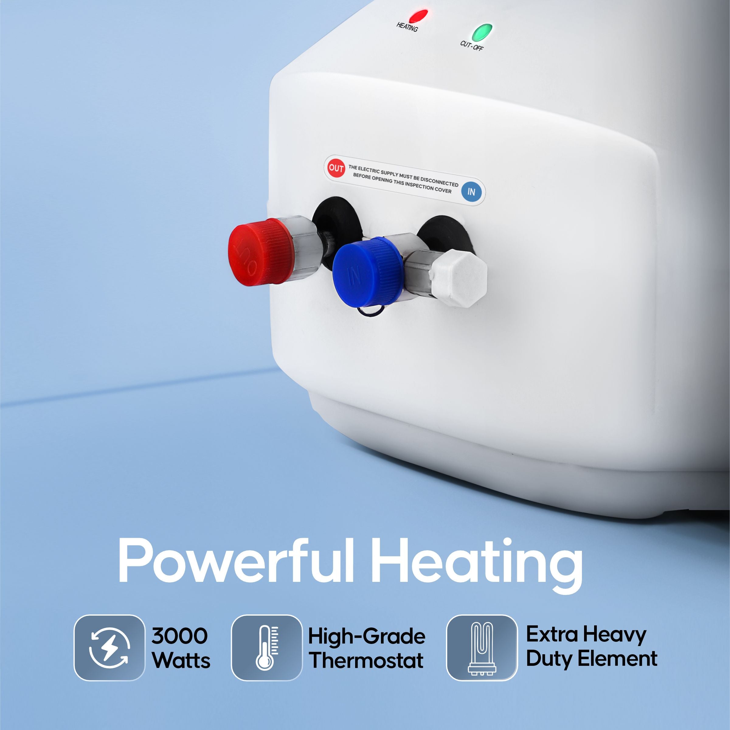 Longway Storm 3 ltr Automatic Instant Water Heater with Multiple Safety System & Rust-Proof ABS Body (Off-White, 3 Ltr)