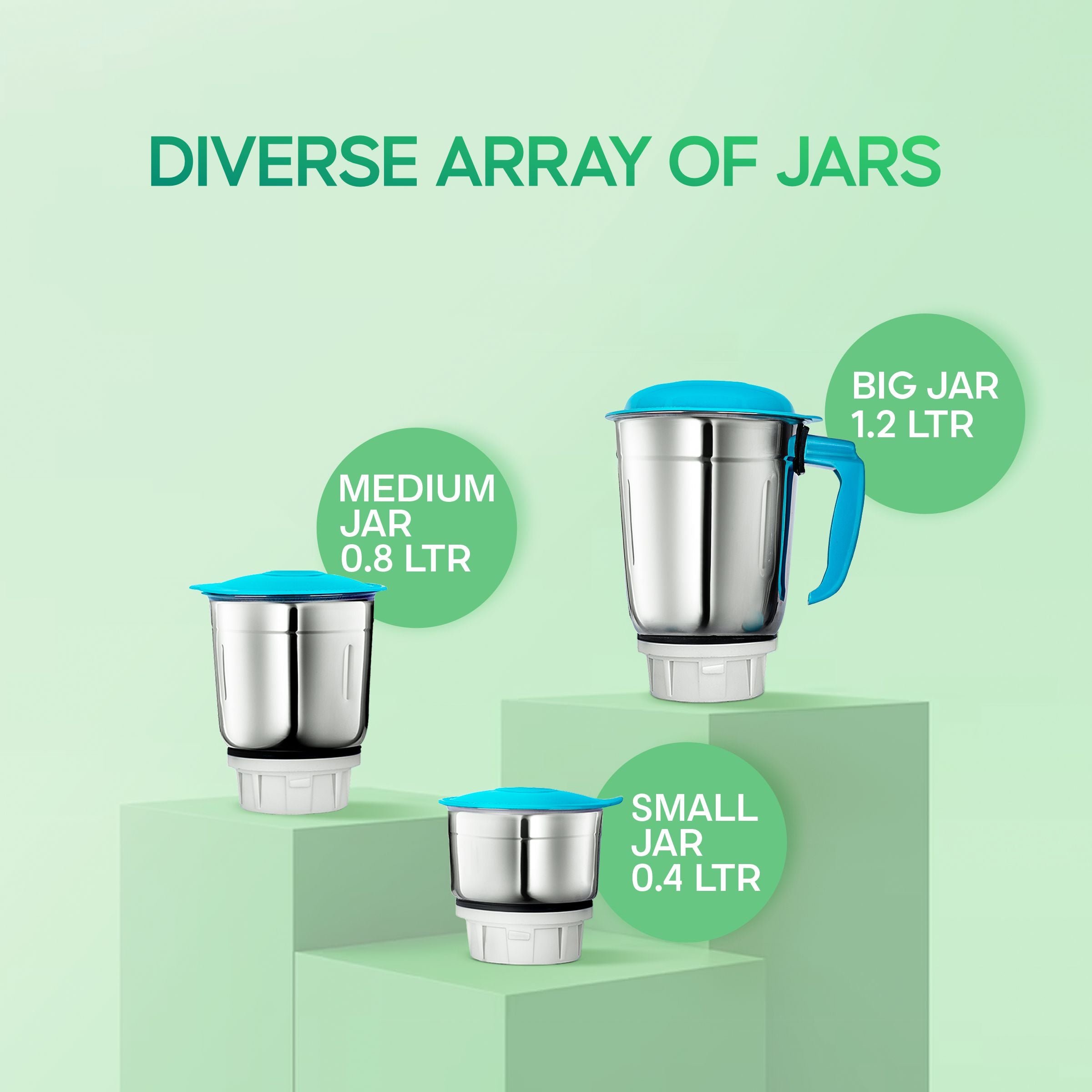 Longway Super Dlx 700 Watt Mixer Grinder with 3 Jars for Grinding, Mixing with Powerful Motor & Kwid 1100 Watt Dry Iron | 1 Year Warranty | (White & Blue, Combo Offer)