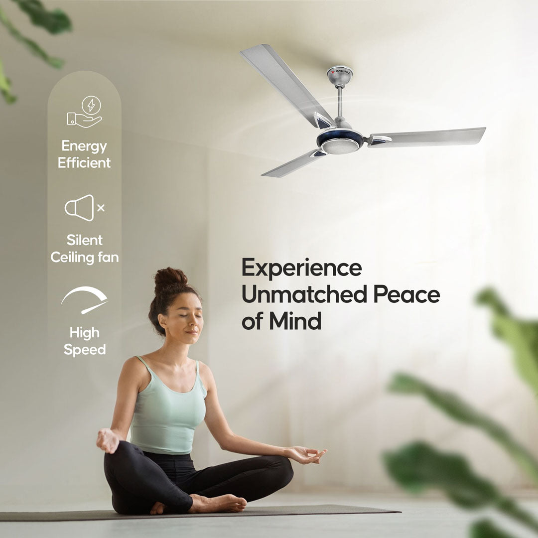 Longway Starlite-1 P1 1200 mm/48 inch Ultra High Speed 3 Blade Anti-Dust Decorative Star Rated Ceiling Fan (Pack of 1)