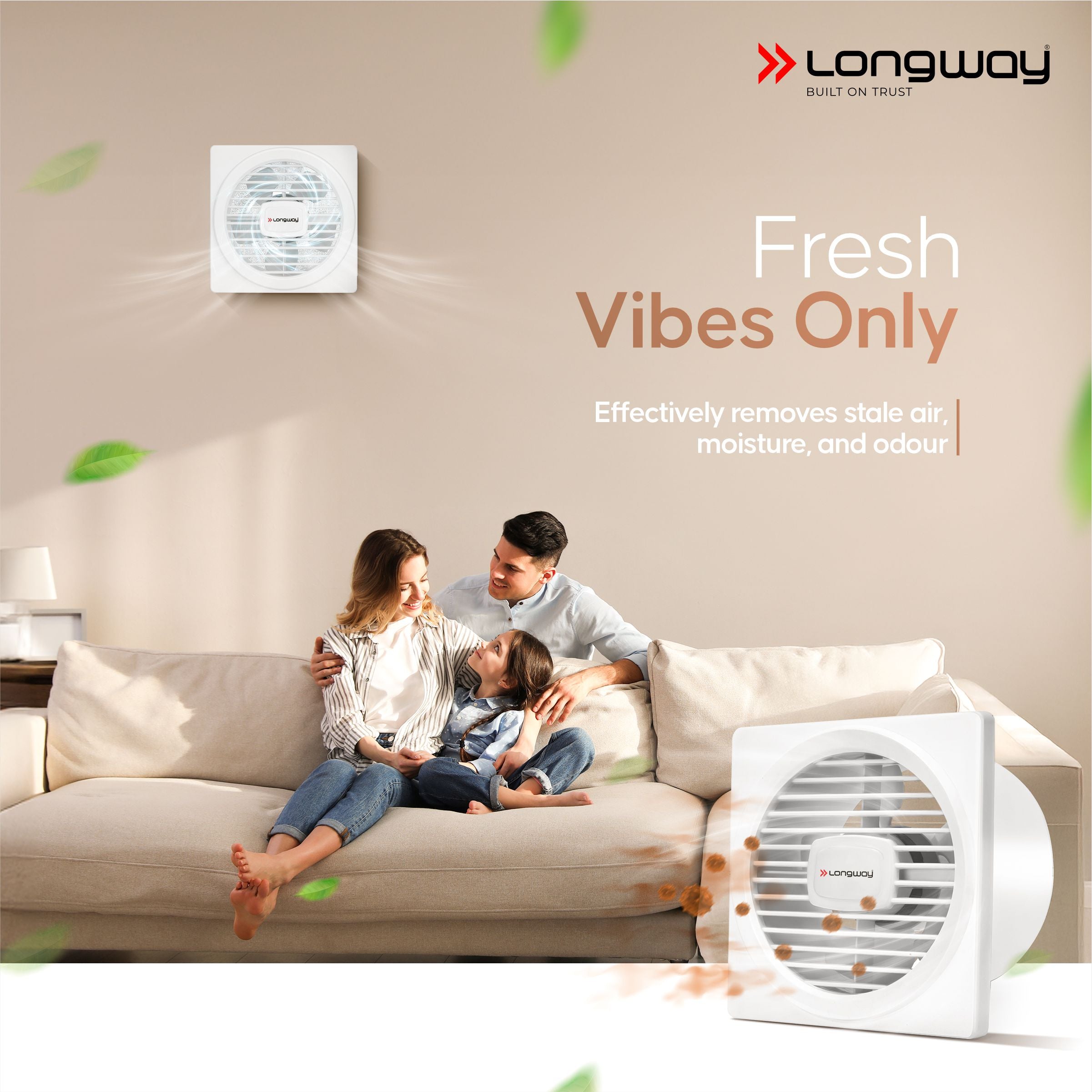 Longway Gusto 6 Inch 150 mm Energy Efficient Exhaust Fan | High Speed Powerful Motor | Noiseless Operation & Easy to Clean | Suitable for Bathroom, Kitchen, Office | 2 Years Warranty (White)