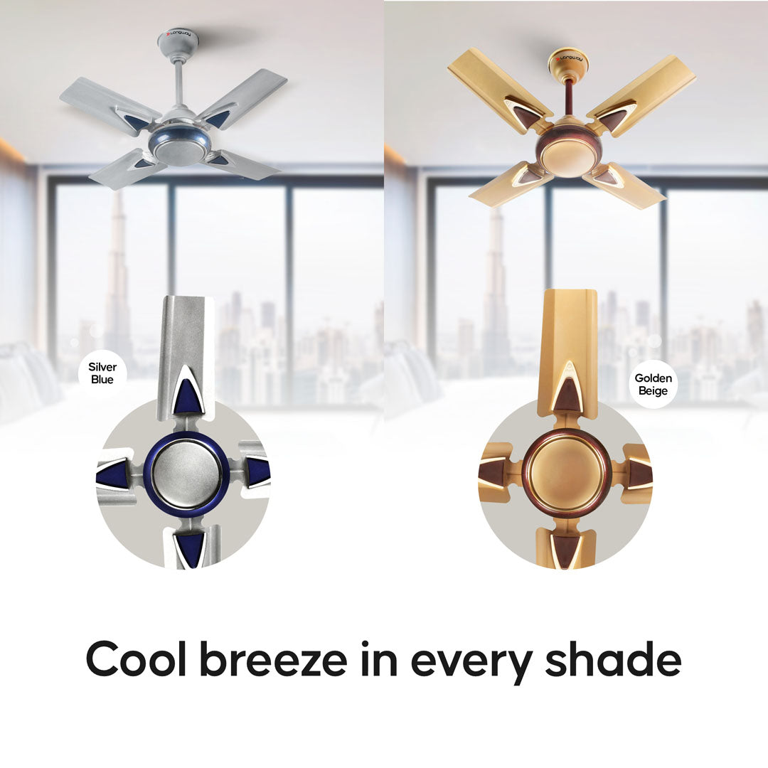 Longway Starlite-1 P1 600 mm/24 inch Ultra High Speed 4 Blade Anti-Dust Decorative Star Rated Ceiling Fan (Pack of 1)