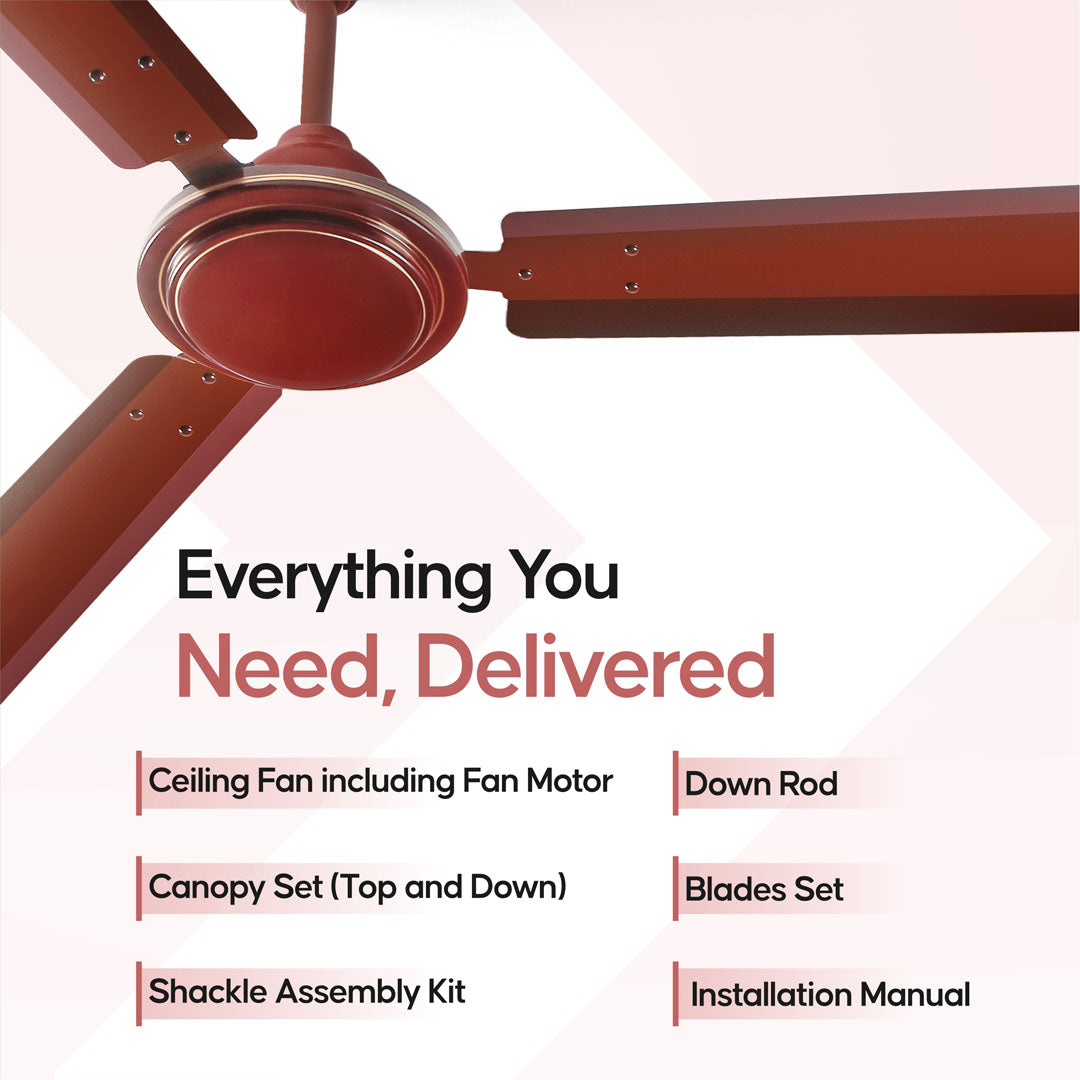Longway Nexa P1 1200 mm/48 inch Ultra High Speed 3 Blade Anti-Dust Decorative Star Rated Ceiling Fan (Pack of 1)