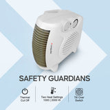 Longway Hot Max 2000/1000 W Fan Room Heater With ISI Approved ( White)