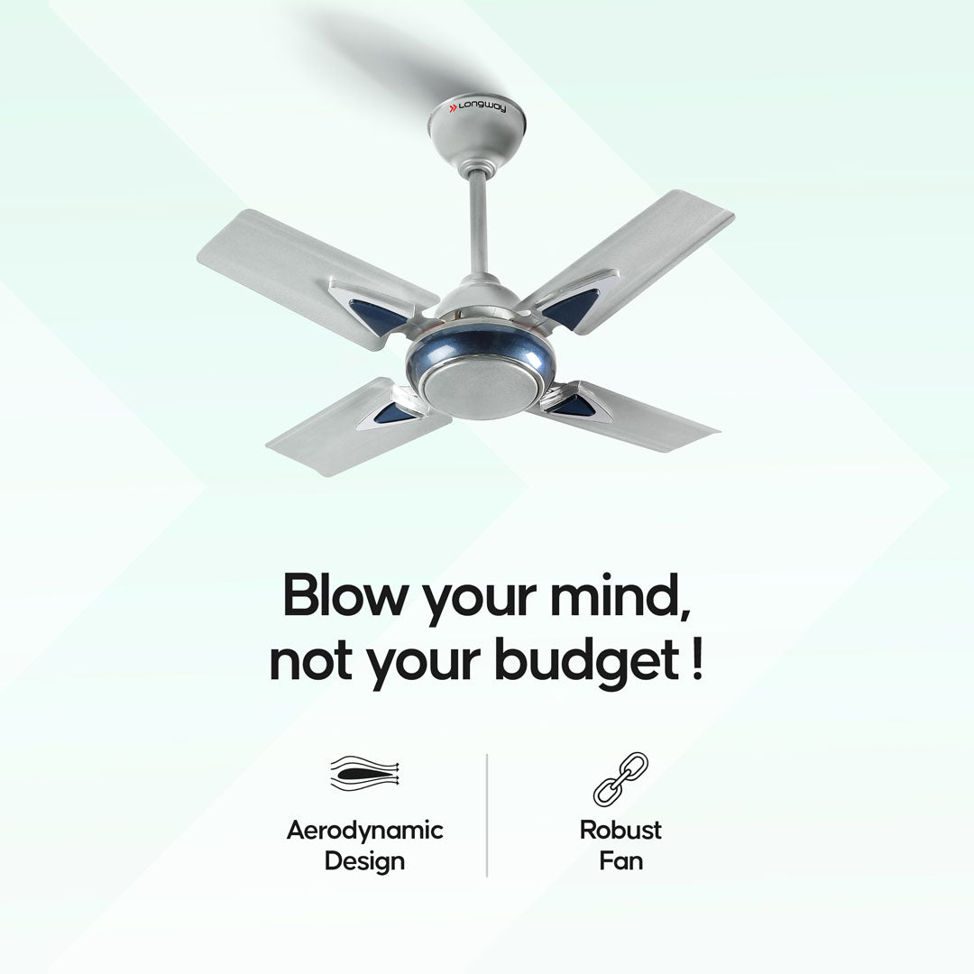Longway Starlite-1 P1 600 mm/24 inch Ultra High Speed 4 Blade Anti-Dust Decorative Star Rated Ceiling Fan (Pack of 1)