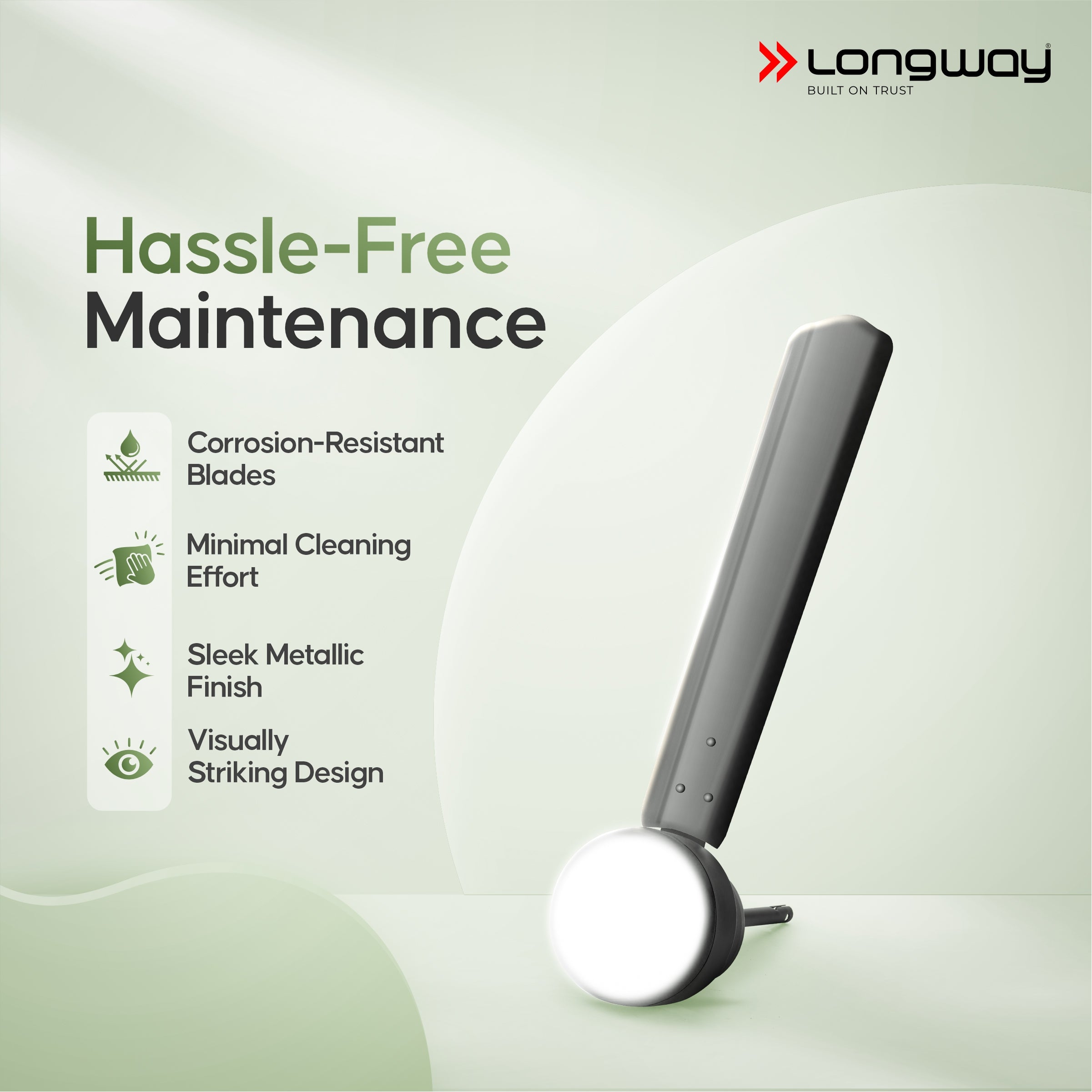 Longway Luminair 1200 mm BLDC Ceiling Fan with Remote Control & LED Light | BEE 5 Star Rated Energy Efficient | Ultra High Speed 6 Blade Anti-Dust Decorative Ceiling Fan | 5 Years Warranty (Smoked Brown, Pack of 1)