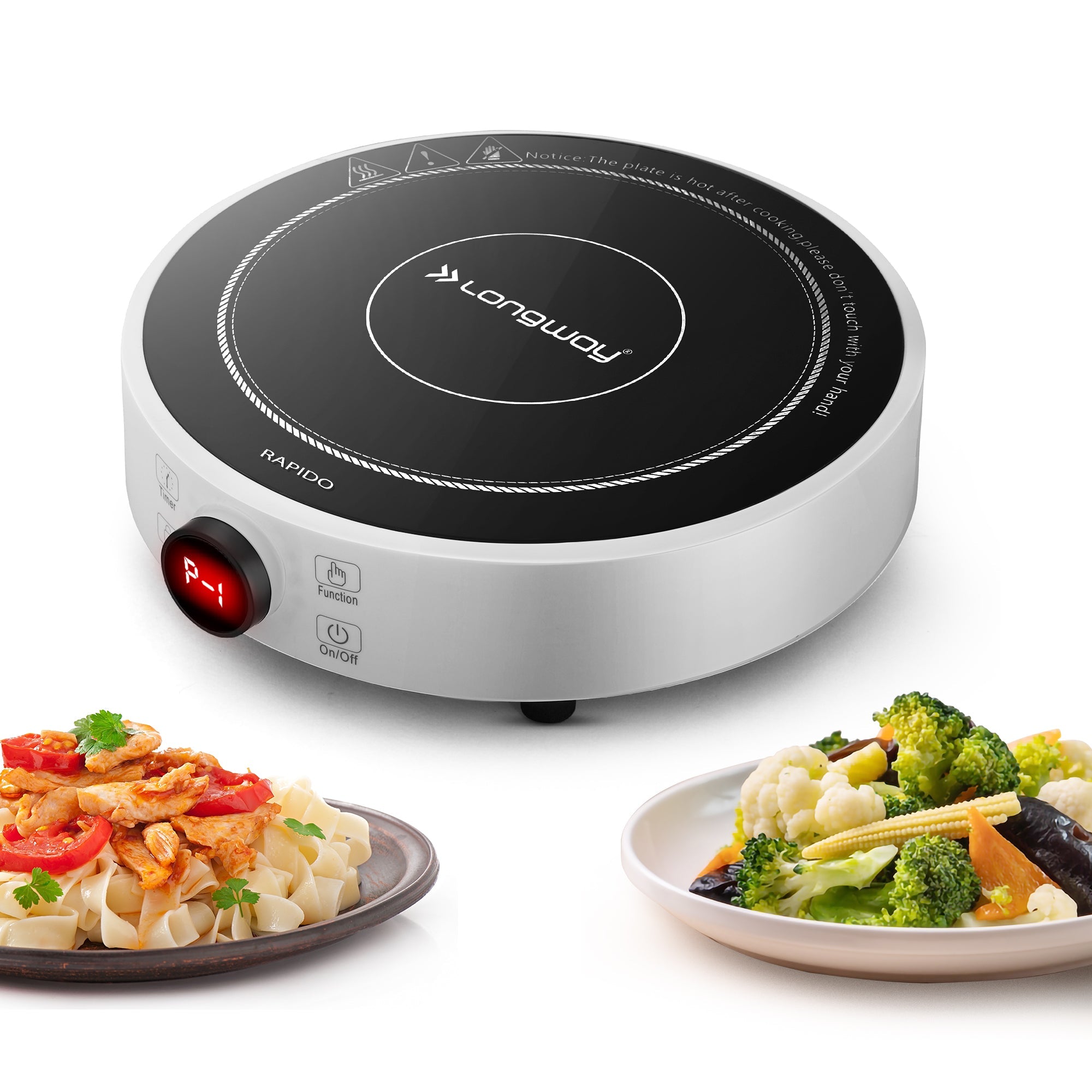 Longway Rapido IC 2000 W Induction Cooktop (Black, Touch Panel)