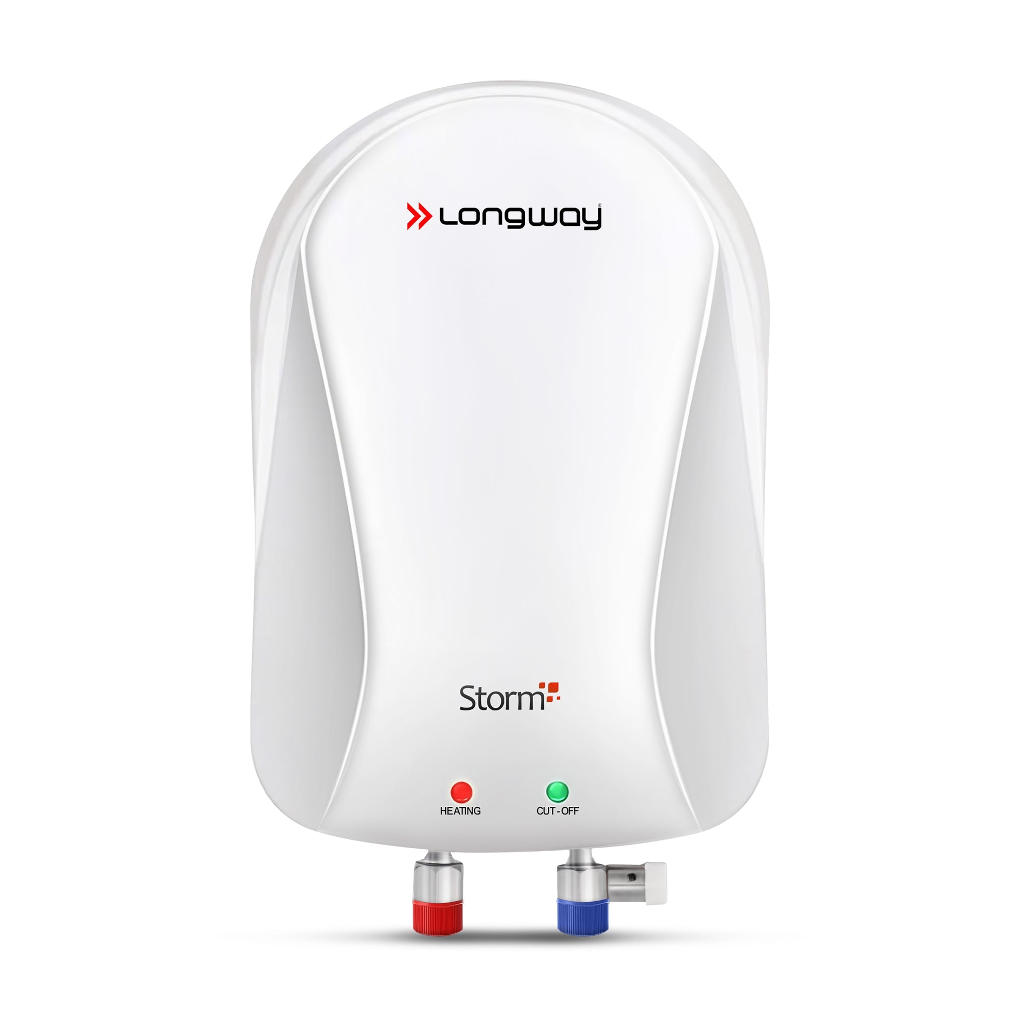 Longway Storm 3 ltr Automatic Instant Water Heater with Multiple Safety System & Rust-Proof ABS Body (Off-White, 3 Ltr)