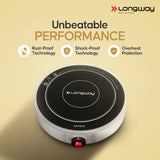 Longway Rapido IC 2000 W Induction Cooktop (Black, Touch Panel)