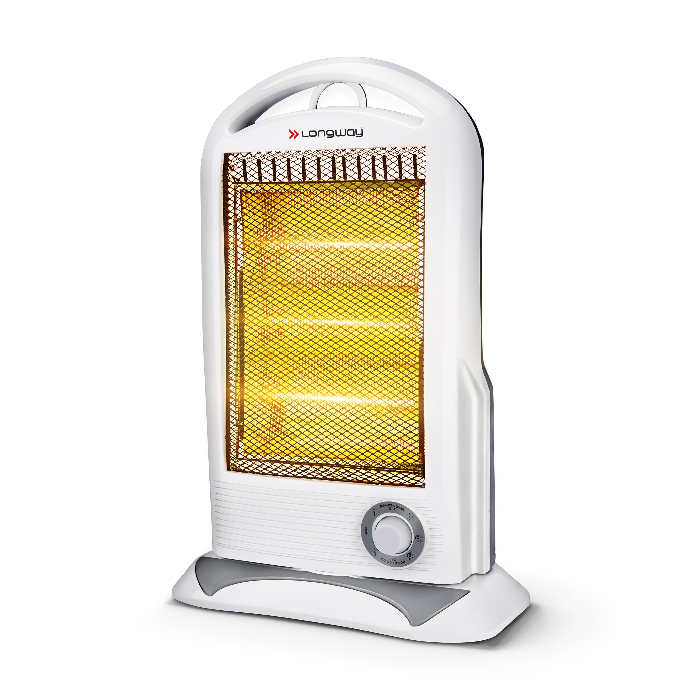 Longway Flare 3 Rod 1200 Watt Halogen Room Heater | 3 Heat Setting | Shock Proof Body with ISI Approved (Gray, Pack of 1)
