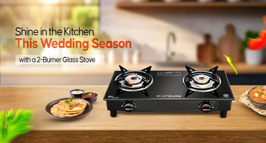 Shine in the Kitchen This Wedding Season with a 2-Burner Glass Stove