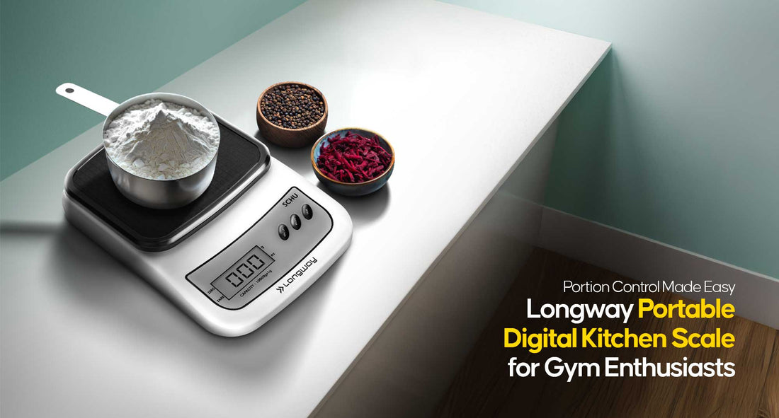 Portion Control Made Easy: Longway Portable Digital Kitchen Scale for Gym Enthusiasts