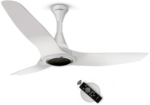 Longway Glideon 1200mm BLDC Ceiling Fan with Remote Control | Premium Look with Ultra Silent Performance | ABS Blade & Body | BEE 5 Star Rated | Anti-Dust Decorative Ceiling Fan | 5 Years Warranty (White, Pack of 1)
