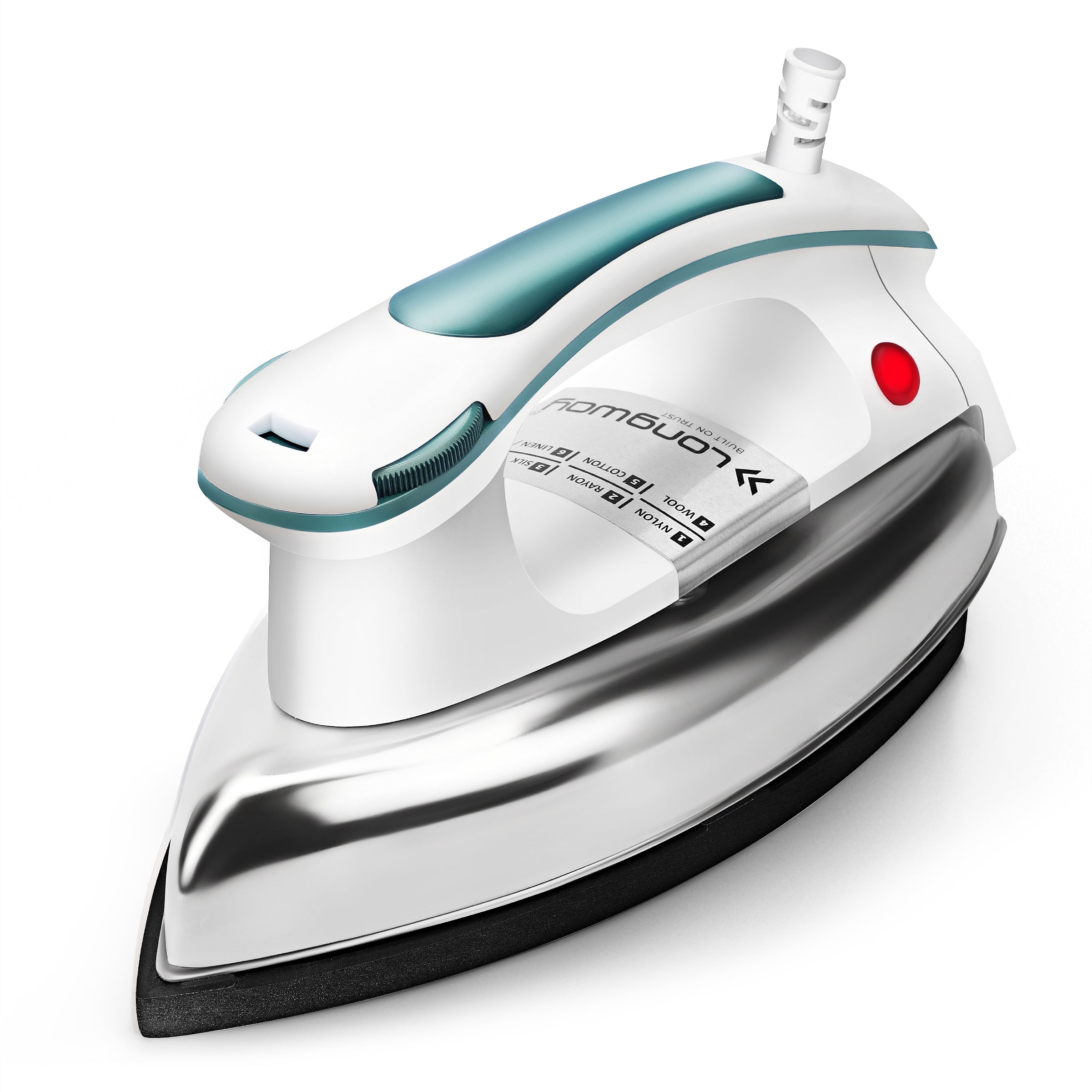 Longway Plancha Heavy Weight Non-Stick Teflon Coated Dry Iron, Electric Iron for Clothes | 1 Year Warranty| (1000 Watt, Blue)