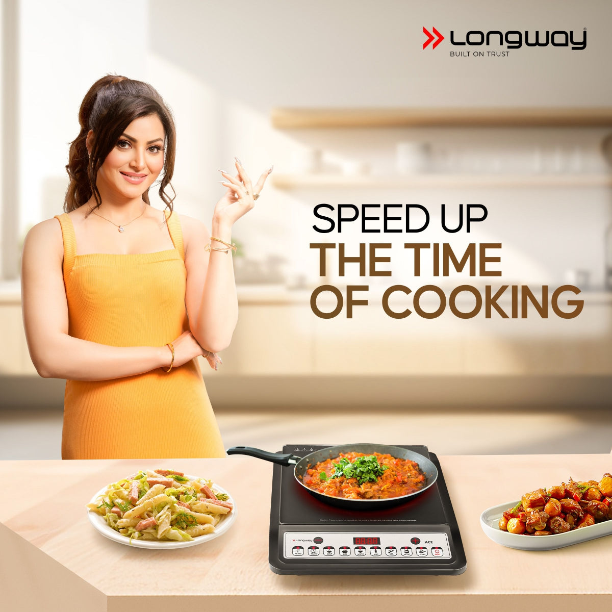 Longway Ace IC 2000 W Induction Cooktop (Push Button)