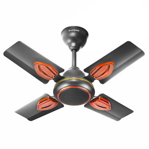 Longway Kiger P1 600 mm/24 inch Ultra High Speed 4 Blade Anti-Dust Decorative 5-Star Rated Ceiling Fan (Smoked Brown, Pack of 1)