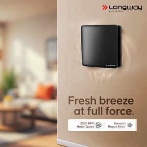 Longway FreshX 6 Inch 150 mm Energy Efficient Exhaust Fan | High Speed Powerful Motor | Noiseless Operation & Easy to Clean | Rust Proof |Suitable for Bathroom, Kitchen, Office | 2 Years Warranty