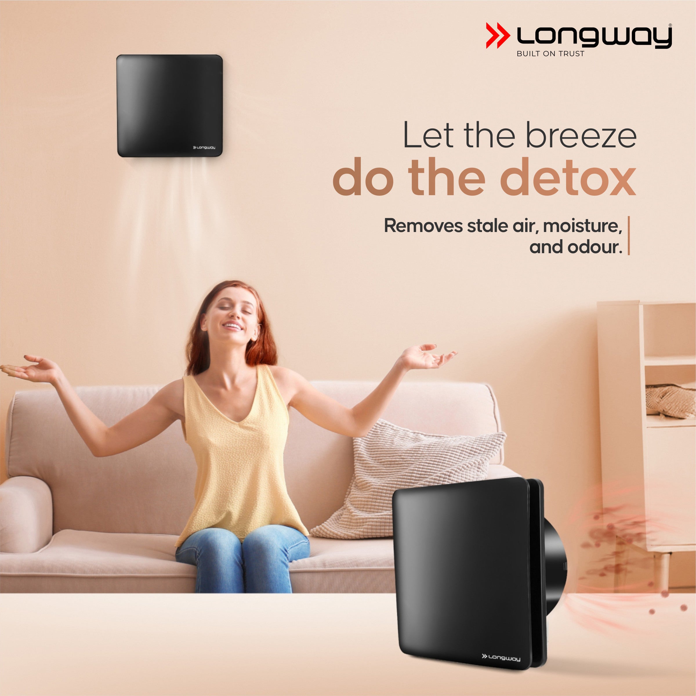 Longway FreshX 6 Inch 150 mm Energy Efficient Exhaust Fan | High Speed Powerful Motor | Noiseless Operation & Easy to Clean | Rust Proof |Suitable for Bathroom, Kitchen, Office | 2 Years Warranty
