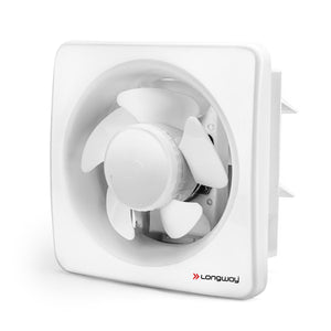 Longway Ventura 6 Inch 150 mm Energy Efficient Exhaust Fan | High Speed Powerful Motor | Noiseless Operation & Easy to Clean | Rust Proof with Anti Dust Shutters |Suitable for Bathroom, Kitchen, Office | 2 Years Warranty (White)