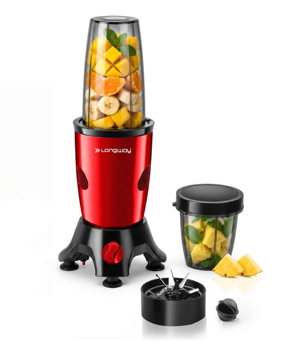 Longway Blixa Nutri Blender 600 W Bullet Mixer Grinder & Smoothie Maker with Stainless Steel Blades & ABS Plastic Body | 22000 RPM | 3 Years Warranty
