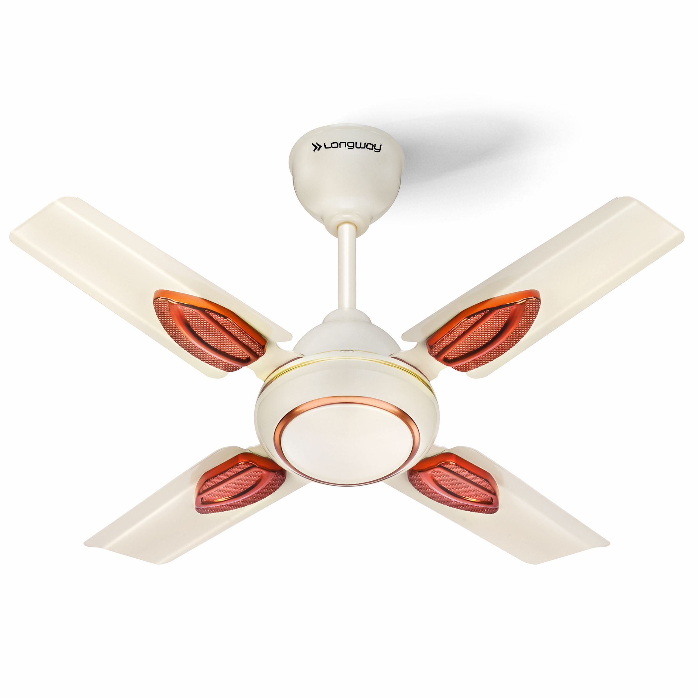 Longway Kiger P1 600 mm/24 inch Ultra High Speed 3 Blade Anti-Dust Decorative Star Rated Ceiling Fan (Ivory, Pack of 1)