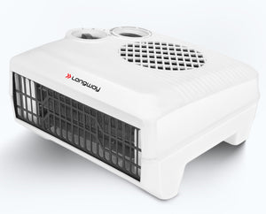 Longway Thermora 2000/1000 W Fan Room Heater with ISI Approved | 1 Year Warranty (White)