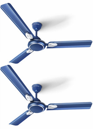 Longway Kiger P1 1200 mm/48 inch Ultra High Speed 3 Blade Anti-Dust Decorative Star Rated Ceiling Fan (Silver Blue)