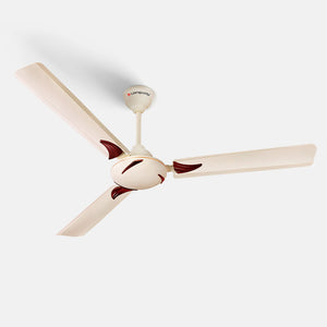 Longway Creta P1 1200 mm/48 inch Ceiling Fan (Ivory/Smoked Brown, Pack of 1)