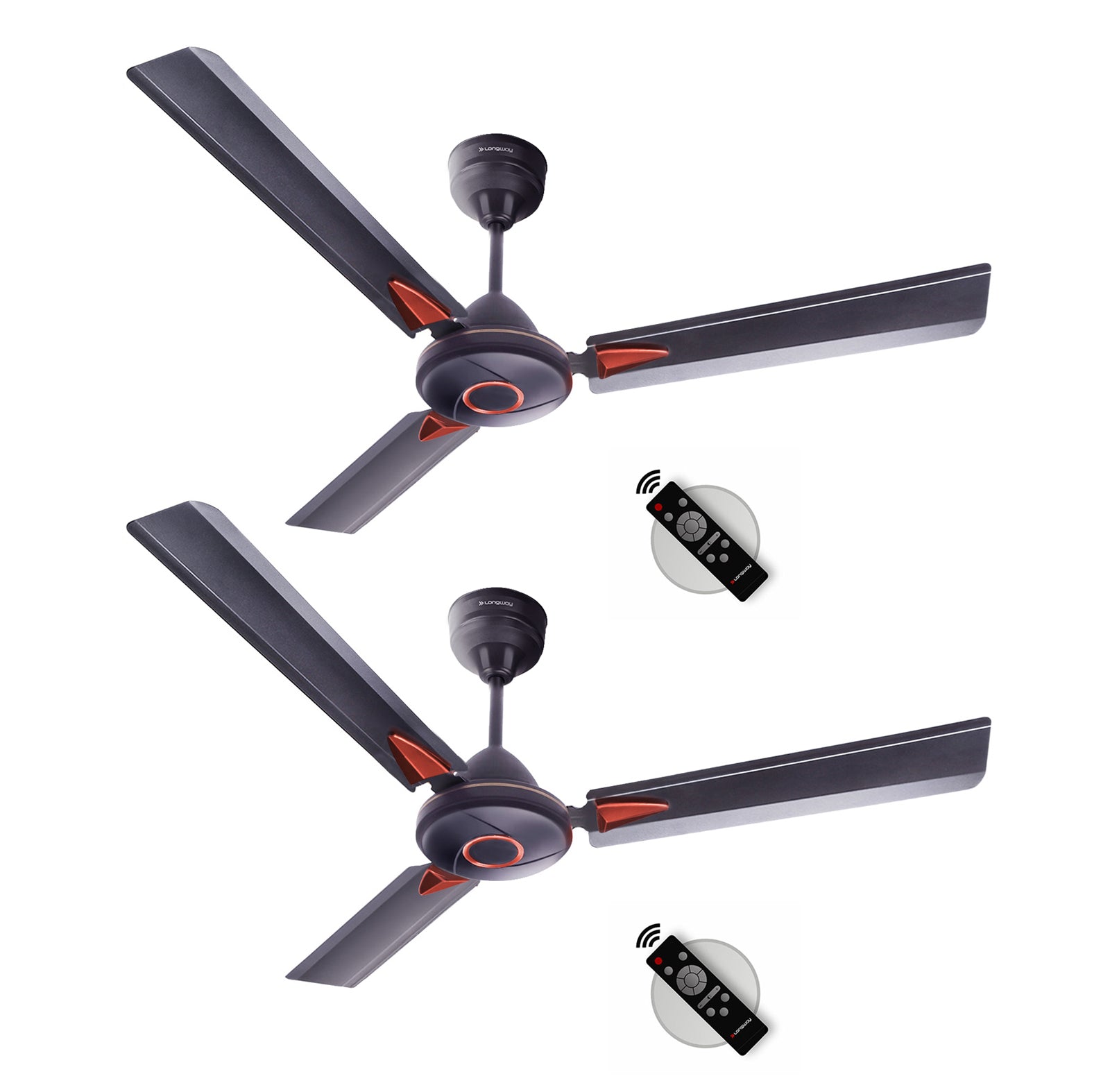 Longway Aero 1200 mm BLDC Ceiling Fan with Remote Control | BEE 5 Star Rated Energy Efficient | Ultra High Speed 3 Blade Anti-Dust Decorative Ceiling Fan