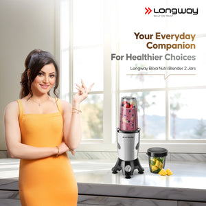 Longway Blixa Nutri Blender 600 W Bullet Mixer Grinder & Smoothie Maker with Stainless Steel Blades & ABS Plastic Body | 22000 RPM | 3 Years Warranty
