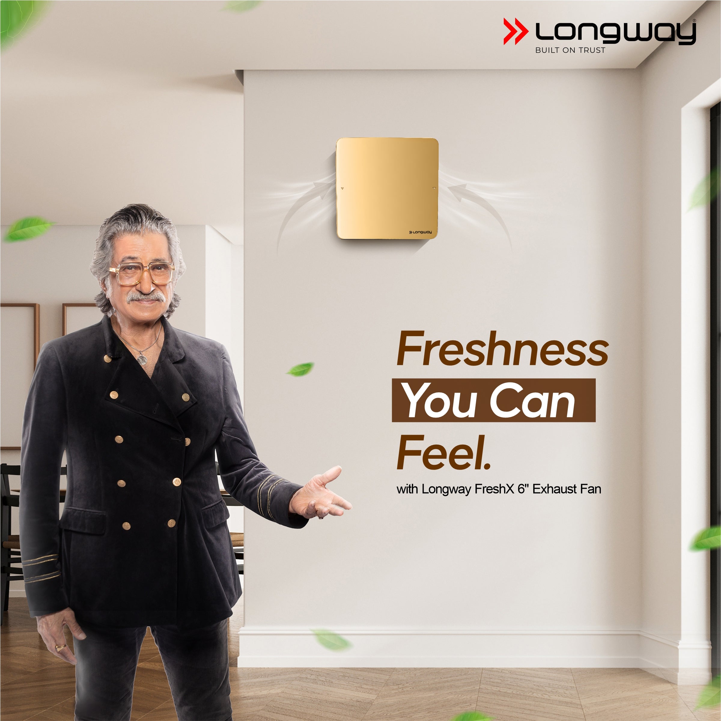 Longway FreshX 6 Inch 150 mm Energy Efficient Exhaust Fan | High Speed Powerful Motor | Noiseless Operation & Easy to Clean | Rust Proof |Suitable for Bathroom, Kitchen, Office | 2 Years Warranty