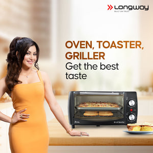 Longway Royal OTG 12 Ltr Oven Toaster Griller with Heating Modes | Temperature Timer Control for Baking Pizza, Cake, Grilling Chicken & Toasting Bread| (1000 W)