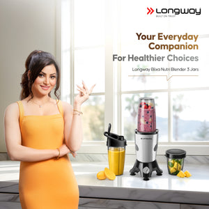 Longway Blixa Nutri Blender 600 W Bullet Mixer Grinder & Smoothie Maker with Stainless Steel Blades & ABS Plastic Body | 22000 RPM | 3 Years Warranty