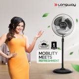 Longway Speedy P1 Adjustable-Height Pedestal Fan (Pack of 1)