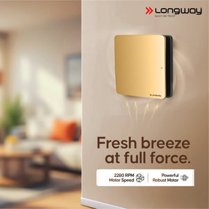 Longway FreshX 6 Inch 150 mm Energy Efficient Exhaust Fan | High Speed Powerful Motor | Noiseless Operation & Easy to Clean | Rust Proof |Suitable for Bathroom, Kitchen, Office | 2 Years Warranty