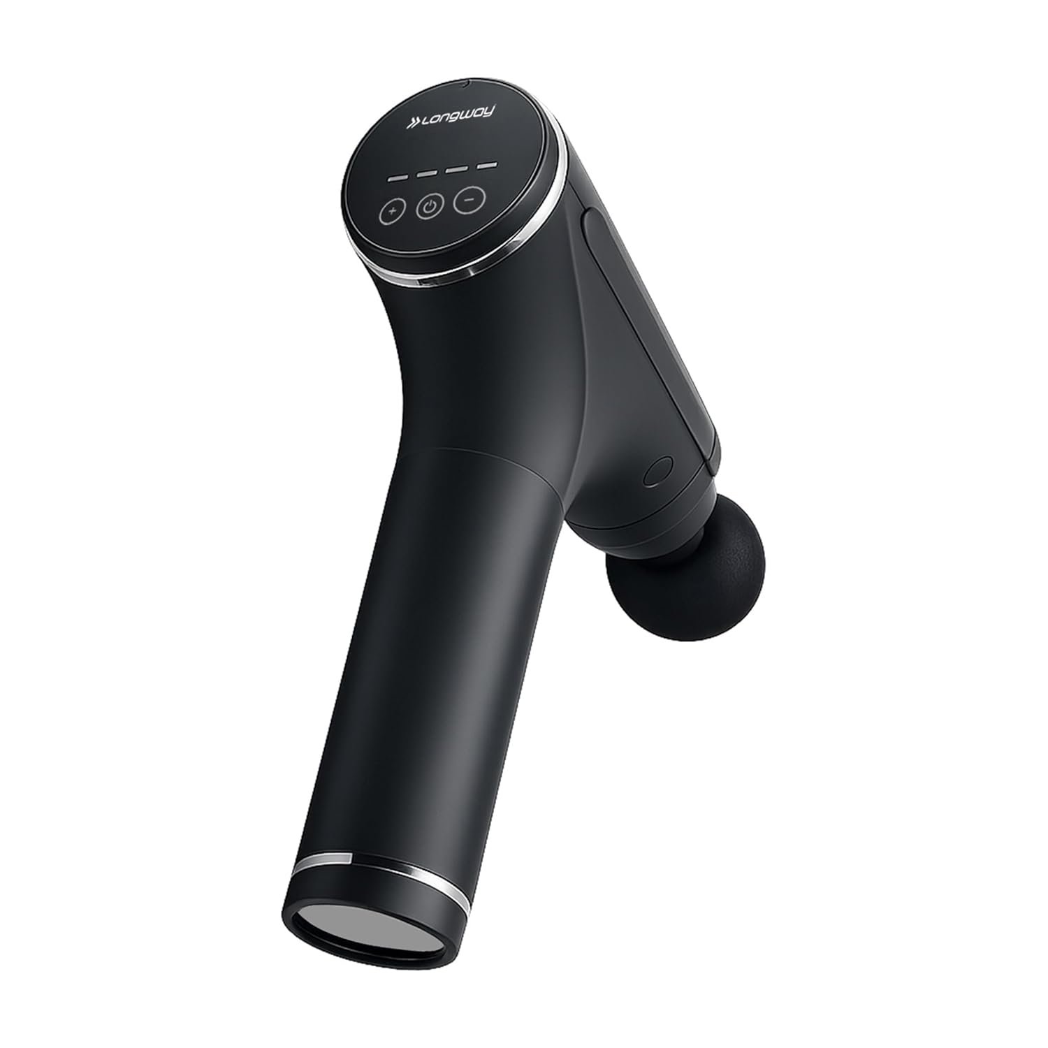 Longway Revive Portable Percussion Gun Massager with 4 Massage Heads & 6 Adjustable Speeds for Full Body Pain Relief, Lightweight & Compact Muscle Relaxer for Neck, Shoulder, Back & Legs | 1 Year Warranty