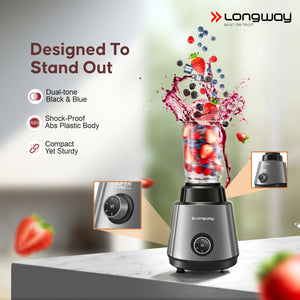 Longway Super Pro Juicer Mixer Grinder | Up to 500 - 750 Watt Max Output Powerful Motor | for Grinding, Mixing, Juicing | 2 Year Warranty