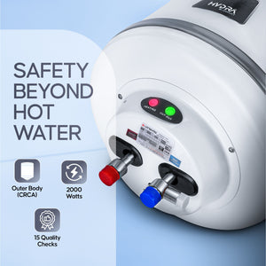 Longway Hydra 10 Ltr 5 Star Rated Automatic Instant Water Heater for Home, Water Geyser, Electric Geyser with Multiple Safety System & Anti-Rust Coating (Silver, 10 Ltr)