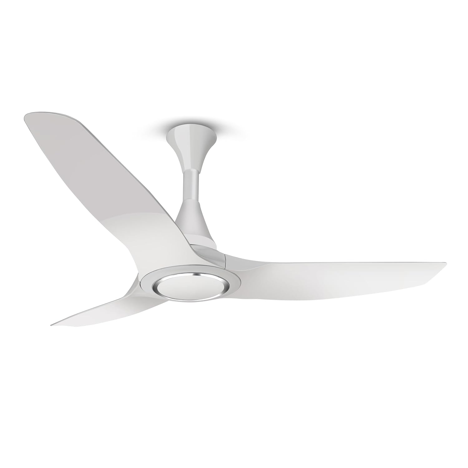 Longway Glideon 1200mm BLDC Ceiling Fan with Remote Control | Premium Look with Ultra Silent Performance | ABS Blade & Body | BEE 5 Star Rated | Anti-Dust Decorative Ceiling Fan | 5 Years Warranty (White, Pack of 1)