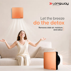 Longway FreshX 6 Inch 150 mm Energy Efficient Exhaust Fan | High Speed Powerful Motor | Noiseless Operation & Easy to Clean | Rust Proof |Suitable for Bathroom, Kitchen, Office | 2 Years Warranty