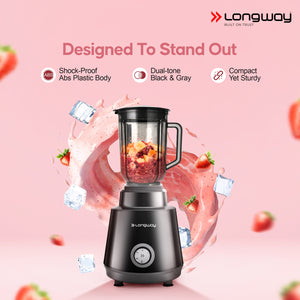 Longway Super Pro Juicer Mixer Grinder | Up to 500 - 750 Watt Max Output Powerful Motor | for Grinding, Mixing, Juicing | 2 Year Warranty