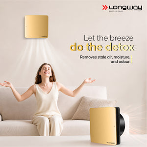 Longway FreshX 6 Inch 150 mm Energy Efficient Exhaust Fan | High Speed Powerful Motor | Noiseless Operation & Easy to Clean | Rust Proof |Suitable for Bathroom, Kitchen, Office | 2 Years Warranty