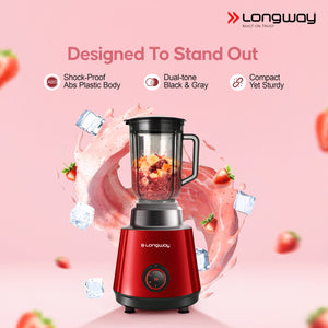 Longway Super Pro Juicer Mixer Grinder | Up to 500 - 750 Watt Max Output Powerful Motor | for Grinding, Mixing, Juicing | 2 Year Warranty