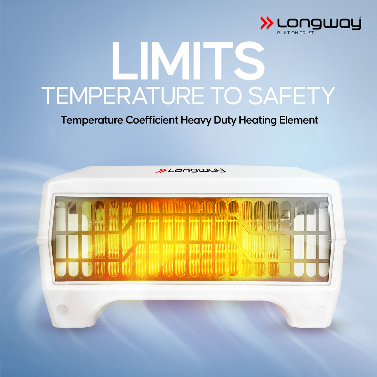 Longway Thermora 2000/1000 W Fan Room Heater with ISI Approved | 1 Year Warranty (White)