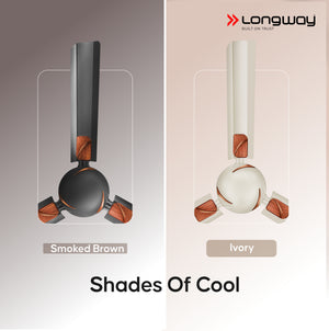 Longway Creta P1 1200 mm/48 inch Ultra High Speed 3 Blade Anti-Dust Decorative Star Rated Ceiling Fan