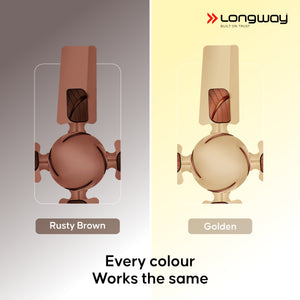 Longway Creta P1 600 mm/24 inch Ultra High Speed 4 Blade Anti-Dust Decorative Star Rated Remote Controlled Ceiling Fan